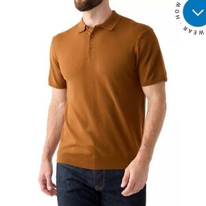 Kenneth Cole Men's Burnt Orange Polo Shirt
